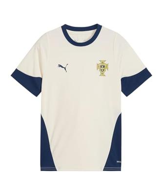 PUMA Portugal Trainingsshirt 2025-2026 Kids Gebroken Wit Donkerblauw