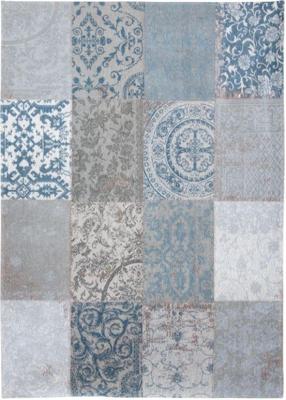 Louis de Poortere - 8981 Vintage Patchwork Bruges Blue - 280x360 cm Vloerkleed