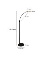 Steinhauer Led vloer leeslampZenith 2x6w - 2200K - 118cm zwart - 7862ZW - thumbnail