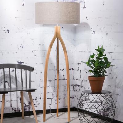 Good&Mojo Vloerlamp 'Annapurna' Bamboe en Eco linnen, kleur Donkerbeige Good&Mojo Vloerlamp 'Annapurna' Bamboe en Eco linnen, kleur Donkerbeige