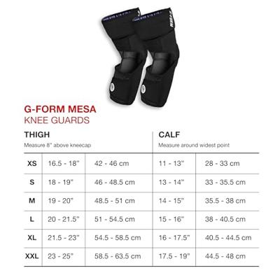 G-FORM knie protectie "mesa" knee prot. mesa size xl black