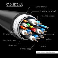 club3D CAC-1557 USB-C-displaykabel USB-C / DisplayPort Adapterkabel USB-C stekker, DisplayPort-stekker 1.80 m Zwart Vlambestendig - thumbnail