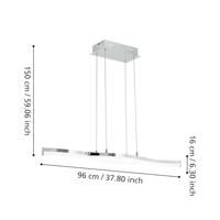 Eglo Moderne hanglampLasana 2 chroom - 96101 - thumbnail
