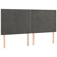 Boxspring met matras fluweel donkergrijs 180x200 cm - thumbnail