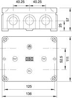 OBO Bettermann B 11 M 5 Aftakkast (l x b x h) 57 x 136 x 111 mm Grijs IP54 1 stuk(s) - thumbnail