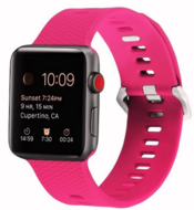 Siliconen bandje met motief - Roze - Geschikt voor Apple Watch 44mm / 45mm / 46mm / 49mm - thumbnail