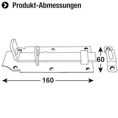 Connex Platte Schuif 60X160 Met Gat Bvz - DYB2204031