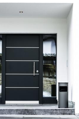 Durable Combi-asbak | d.260xH620mm zilver | staalplaat | 1 stuk - 333023 333023 - thumbnail