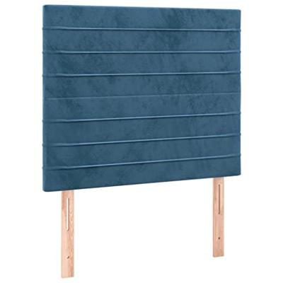 Bedframe zonder matras 80x200 cm fluweel donkerblauw Bedframe zonder matras 80x200 cm fluweel donkerblauw