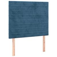 Bedframe zonder matras 80x200 cm fluweel donkerblauw - thumbnail
