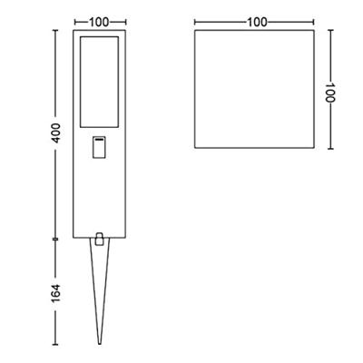 Philips Sokkel Buitenlamp Hue Impress 40cm - 24volt - zwart 1743430P7