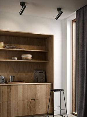 Zwarte verstelbare plafondlamp met GU10 fitting MIB DFTP Zwarte verstelbare plafondlamp met GU10 fitting MIB DFTP