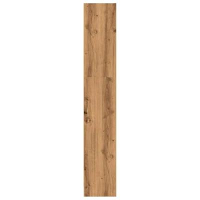 Boekenkast 80x24x143 cm bewerkt hout artisanaal eikenkleurig