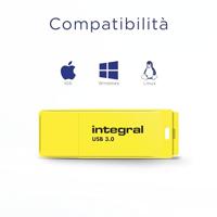 Integral Neon USB 3.0 stick, 64 GB, geel - thumbnail