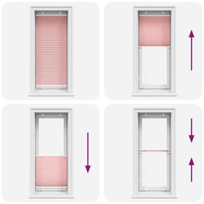 Pliss rolgordijn 60x150 cm stofbreedte 59,4 cm polyester roze