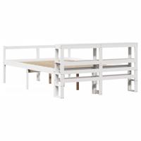 Seniorenbed met hoofdbord massief grenenhout wit 140x190 cm - thumbnail