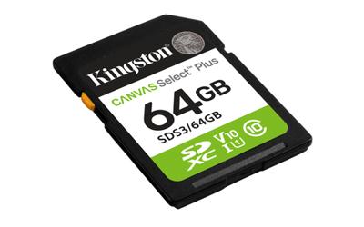 Micro SD-Kaart Kingston CANVAS Select Plus 64 GB - thumbnail