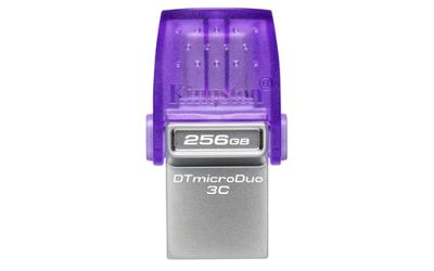 USB stick Kingston DataTraveler microDuo 3C Paars 256 GB - thumbnail