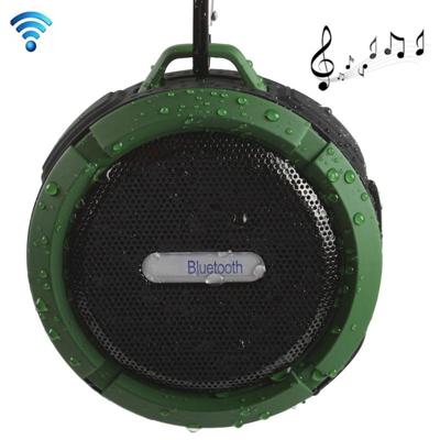 C6 Waterdichte OpenluchtSpreker Bluetooth afzuigen ter ondersteuning van Handsfree(Green)