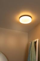 Lucide BISKIT - Plafonnière Badkamer - Ø 23 cm - LED - 1x12W 2700K - IP44 - Bewegingssensor - Zwart - thumbnail