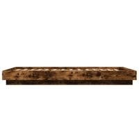 Bedframe met LED-verlichting gerookt eikenkleurig 90x190 cm - thumbnail