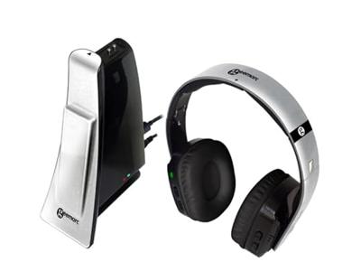 Geemarc CL7400 OPTI Over Ear koptelefoon Radiografisch Zilver-zwart Lichtgewicht, Volumeregeling Televisie