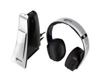 Geemarc CL7400 OPTI Over Ear koptelefoon Radiografisch Zilver-zwart Lichtgewicht, Volumeregeling Televisie - thumbnail