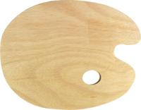 Kangaro ovalen mengpalet uit MDF, 30 x 24 cm - thumbnail