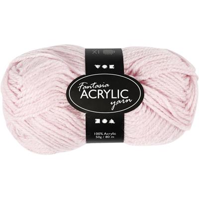 Creativ Company Acrylgaren, lichtrood, 50gr, 80m