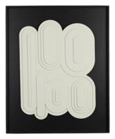 Zuiver Wanddecoratie 'August' 64 x 52cm, kleur Beige/Zwart - thumbnail