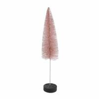 Countryfield kerstboom op voet glitter oudroze 30 cm | 12 stuks - thumbnail