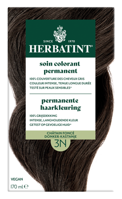Herbatint Permanente Haarkleuring Donker-Kastanje 3N