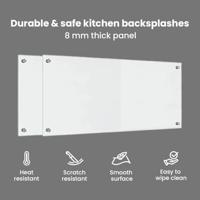 VidaXL Keuken achterwand 2 pcs doorzichtig 90 x 40 cm gehard glas - thumbnail