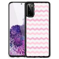 Samsung Galaxy S20 Bumper Case Waves Roze - thumbnail
