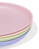 HEMA Borden ⌀21.5cm kunststof pastel - 4 stuks (multicolor) - thumbnail