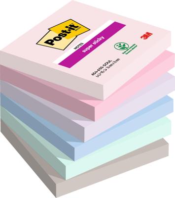 Post-it Super Sticky notes Soulful, 90 vel, ft 76 x 76 mm, geassorteerde kleuren, pak van 6 blokken Post-it Super Sticky notes Soulful, 90 vel, ft 76 x 76 mm, geassorteerde kleuren, pak van 6 blokken