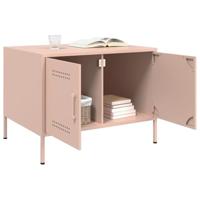 Salontafel 68x50x50,5 cm staal roze - thumbnail