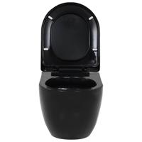 Wandtoilet keramiek zwart - thumbnail
