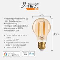 Brennenstuhl Wifi Led Lamp Standaard 4,9W, 490Lm E27 2200K - 1294870273 - thumbnail