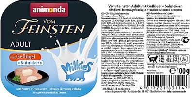 ANIMONDA Vom Feinsten Adult Milkies met Gevogelte en Romige Vulling - Natvoer voor Katten - 100g ANIMONDA Vom Feinsten Adult Milkies met Gevogelte en Romige Vulling - Natvoer voor Katten - 100g