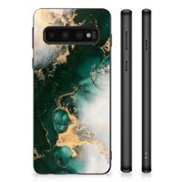 Gripcase voor Samsung Galaxy S10 Marmer Groen - thumbnail