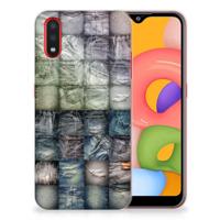 Silicone Back Cover Samsung Galaxy A01 Spijkerbroeken - thumbnail