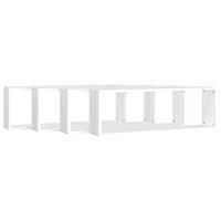 Wandschappen kubus 4 st 80x15x26,5 cm bewerkt hout wit - thumbnail