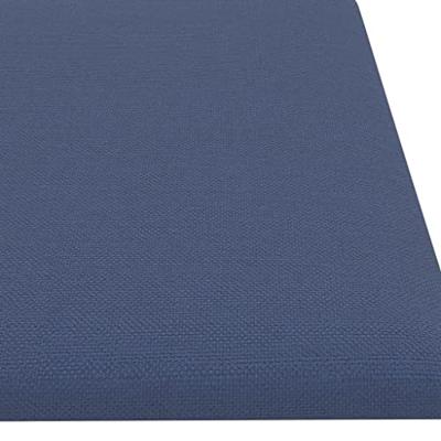 Wandpanelen 12 st 1,08 m 60x15 cm stof blauw