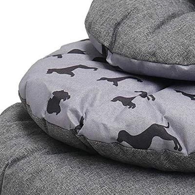 Rosewood hondenkussen all seasons ovaal hondenprint / grijs