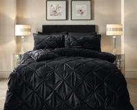 Sleeptime Velvet Pintuck Zwart 200 x 200/220 cm - thumbnail