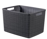 Curver jute mandje L 20 liter donkergrijs - thumbnail