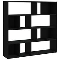 Boekenkast/kamerscherm 105x24x102 cm zwart - thumbnail