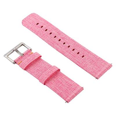 Canvas nylon bandje Fitbit Versa 1 / 2 & Lite - Roze Canvas nylon bandje Fitbit Versa 1 / 2 & Lite - Roze