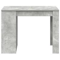 Bureau met lade en plank 102x62x77,5 cm bewerkt hout betongrijs - thumbnail